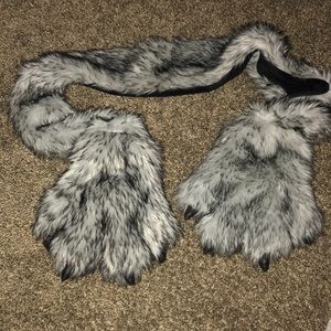 something special Accessories - WOLF 🐺 FURRY PAWS SCARF GLOVES COMBO something special Accessories - WOLF 🐺 FURRY PAWS SCARF GLOVES COMBO